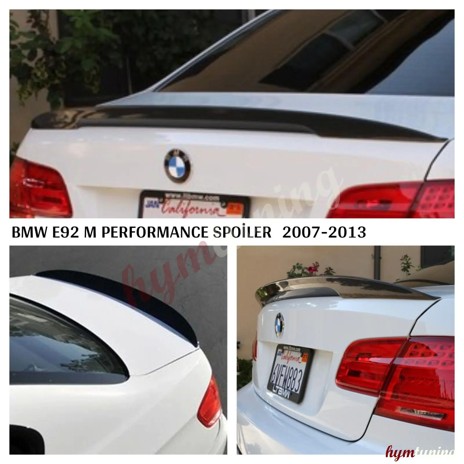 

Задний спойлер для багажника BMW 3 серии E92, автомобильные аксессуары, стиль заднего крыла губ, 2006 2013, матовое черное пианино, черная окрашенна...