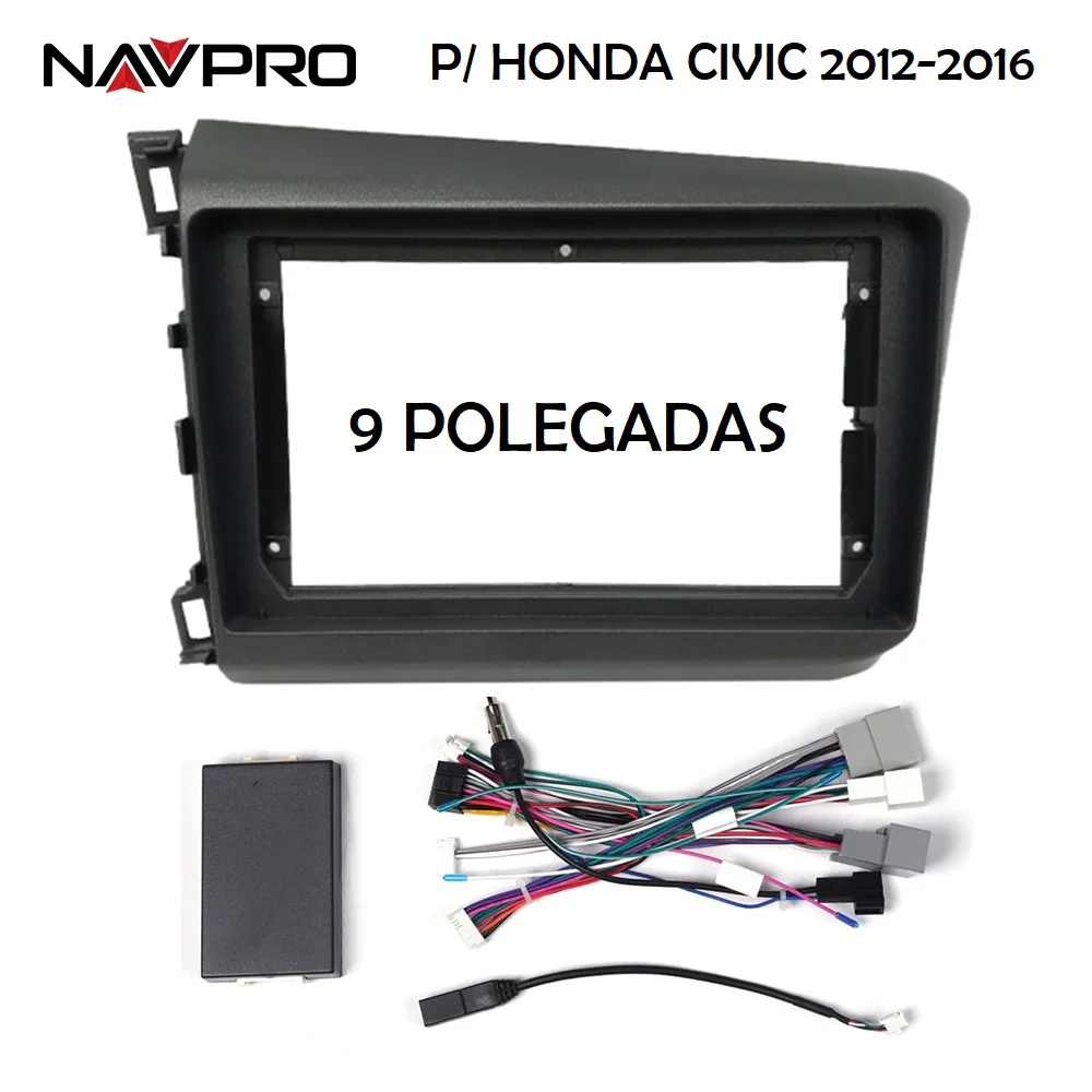 

For HONDA CIVIC 2016 2012 LXR LXS Frame/Fascia and Connection Cables for Multimedia Center Installation 9 "NAVPRO CASKA