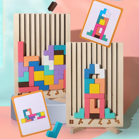 Развивающие игрушки Игрушки Монтессори 3D Русская строительная игрушка для детей 3, 4, 5, 6, 7, 8, 9, 10 лет, мальчиков и девочек
