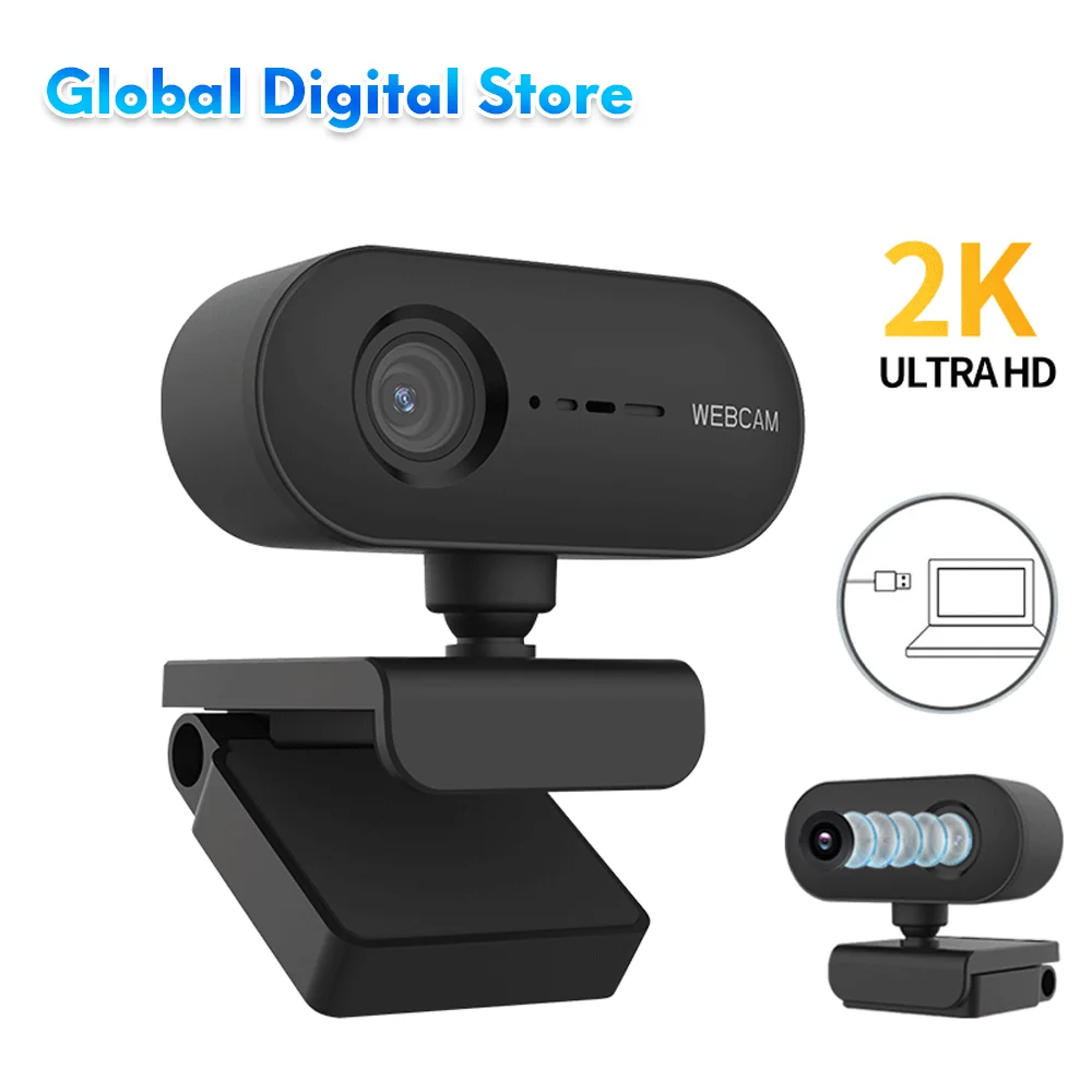 

1080P HD Web Camera with Built-in HD Microphone Video Suitable for Desktop or Laptop for Videoconferencing Network Teaching