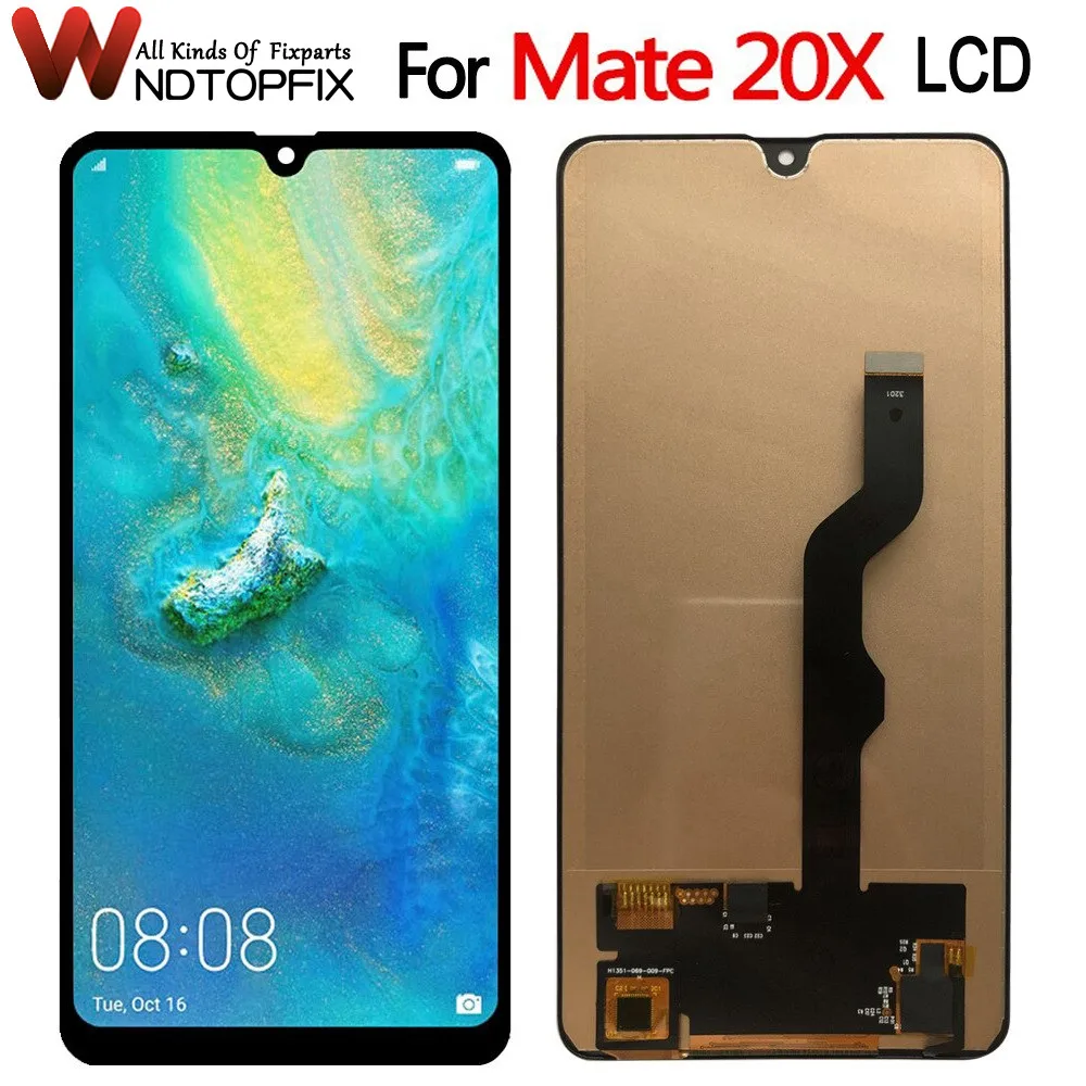 ЖК-дисплей TFT для Huawei Mate 20 X EVR-L29 TL00, ЖК-дисплей с сенсорным экраном, Сменные аксессуары в сборе для Mate 20X LCD