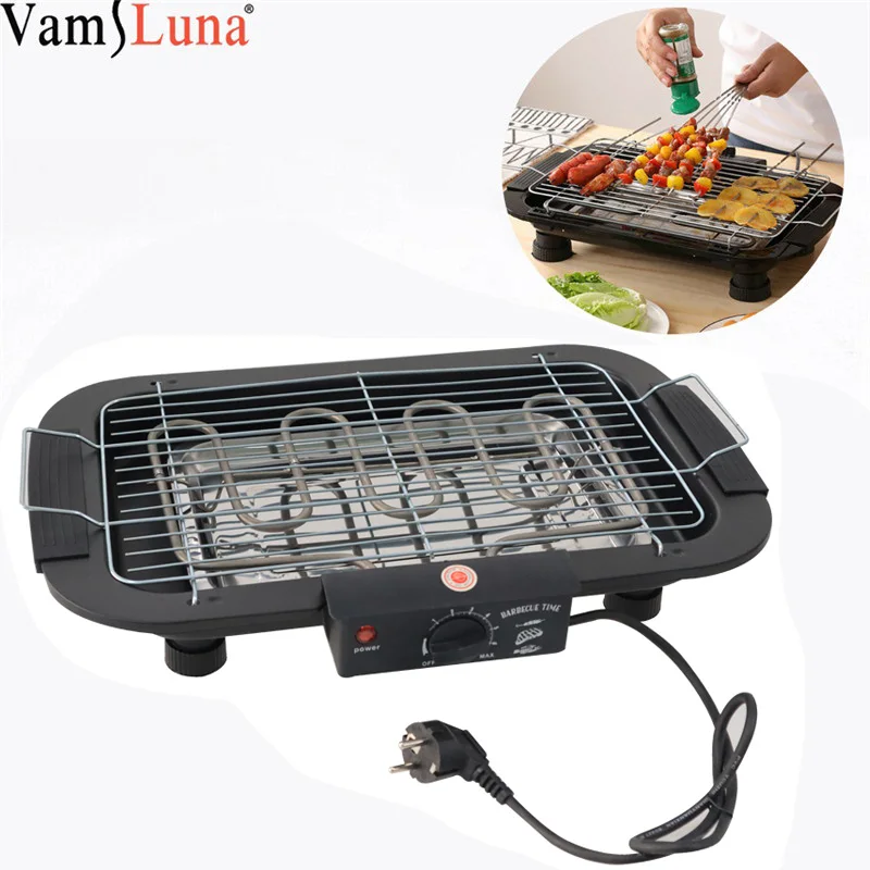 2000W Portable Household Electric Oven Smokeless Indoor Barbecue Machine Hotplate BBQ Grill  Meat Pan For Party Home