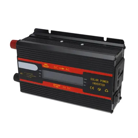 DC 12V в AC 220V Автомобильный инвертор 3000W Пиковая мощность ЖК-дисплей Модифицированный синусоидальный преобразователь