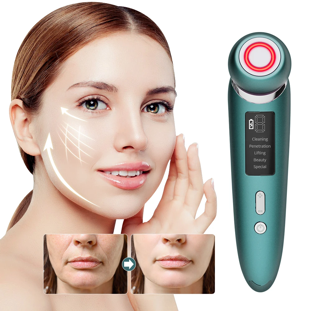 

Face Lifting Anti Aging Wrinkle Device EMS RF Microcurrent Skin Rejuvenation Facial Massager Photon Therapy Beauty Eye Care Tool