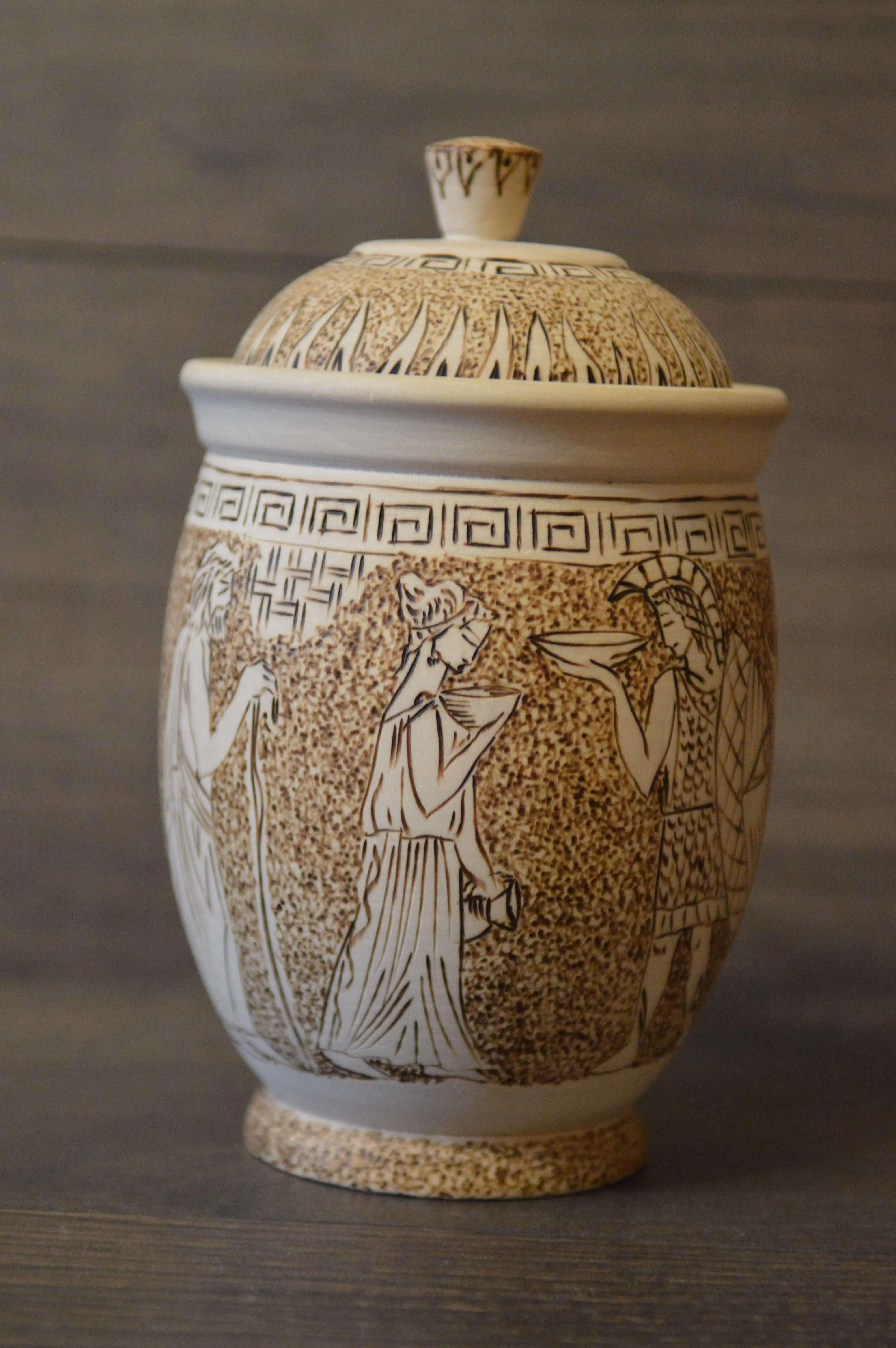 Handmade Gift Souvenir Big Bowl Natural Wood Ancient Egypt Exclusive Pyrography |