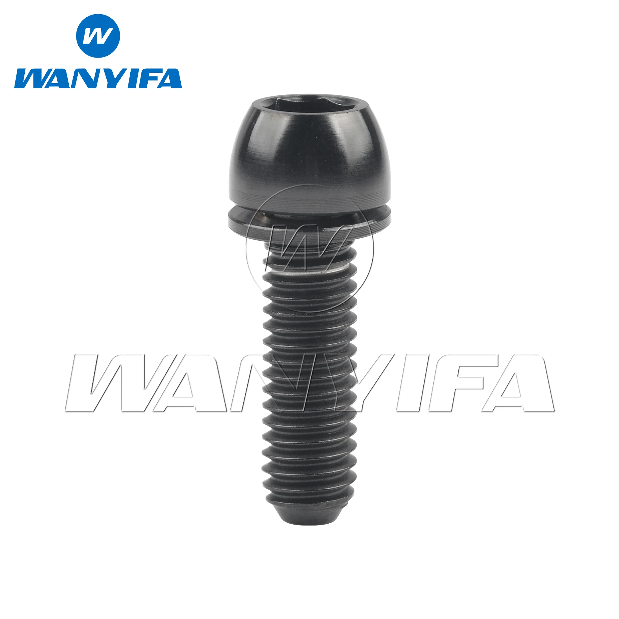 Титановый болт Wanyifa M6x18, 20 мм, плоская кнопка, шестигранная головка с нелиняющей шайбой, лепестковый для крепления велосипедного тормоза, крепеж Ti GR5
