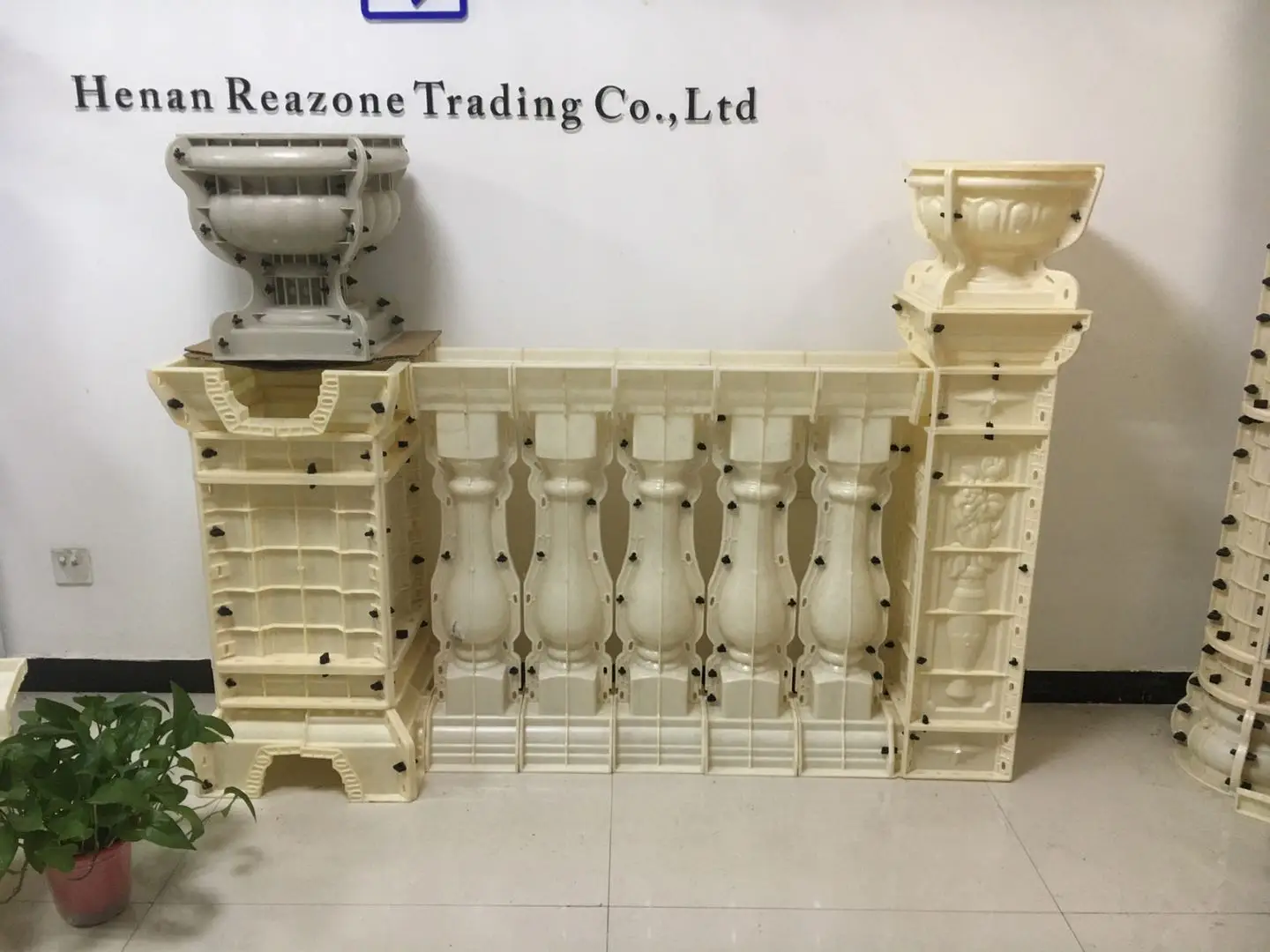 5pcs Per Meter ABS 89cm terrace casting decorative handrail vase column concrete Fence form balustrade mold for sale images - 6