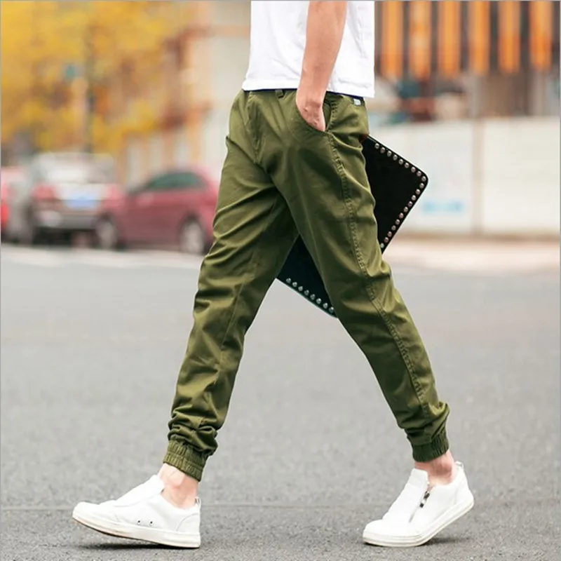 

Hot Men's Pencil Pants Casual Business Slim Fit Solid Color Korean Skinny Jogger High Quality Pants Male Outdoor Party Trousers