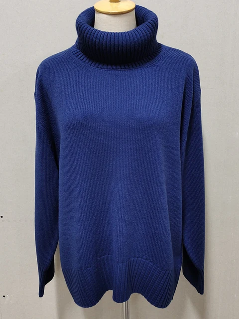

Sweater Women Turtleneck Pullover Ladies Solid Basic Jumper Female Long Sleeve Top Autumn Winter Knitwear Pull Femme