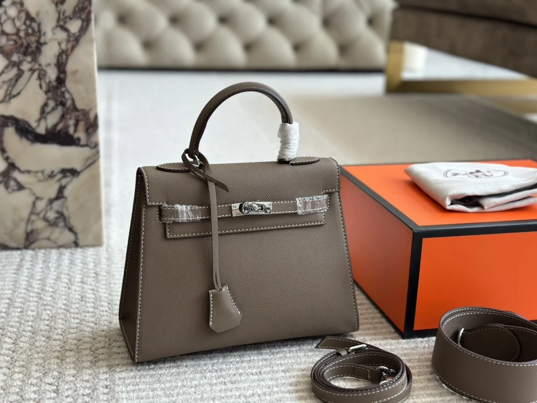 точная копия 1:1 Новая В Стиле Hermes Kelly Bag КлассичесКая Универсальная Через Плечо