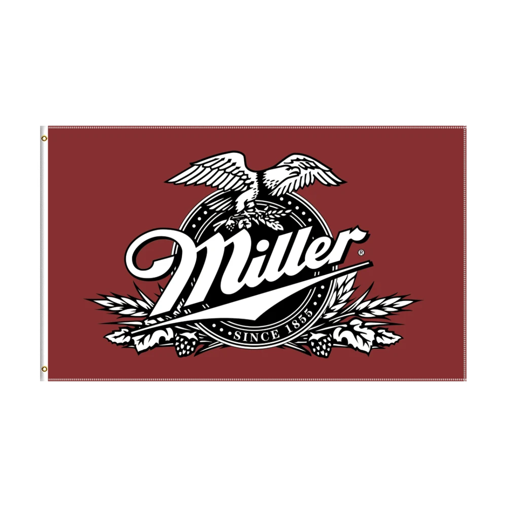 

3x5 Ft Miller High Life Flag Polyester Digital Printed Logo Banner For Club