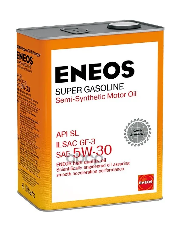 ENEOS Eneos Super Gasoline 5w30 (4l)_масло Моторн.! Полусинтapi Sl,Ilsac Gf-3,Acea A3,Mb 229.1,Vw502/505
