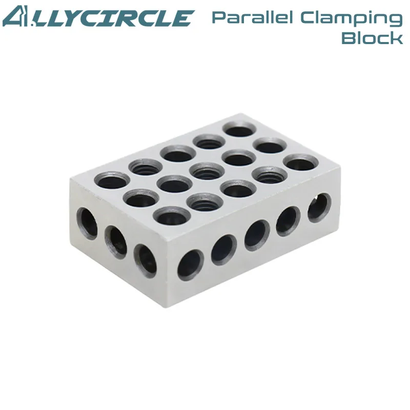 

23-Hole Precision Measuring Tool 25-50-75mm Hardened Steel Parallel Clamping Block 1-2-3 Inch Milling Cutter Measuring Tool
