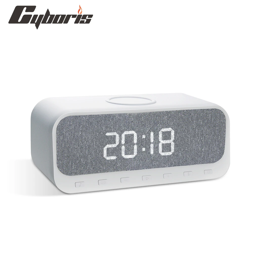 

Cyboris 20W Wireless BT Speaker Portable Subwoofer Stereo Music Player LED Digital Smart Alarm Clock Mini Speakers 9D Surround