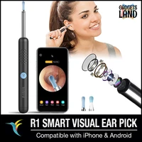 bebird r1 ear wax removal cleaner with 3 5mm ear camera 6 led lights 1080p fhd video otoscope compatible with iphone android
