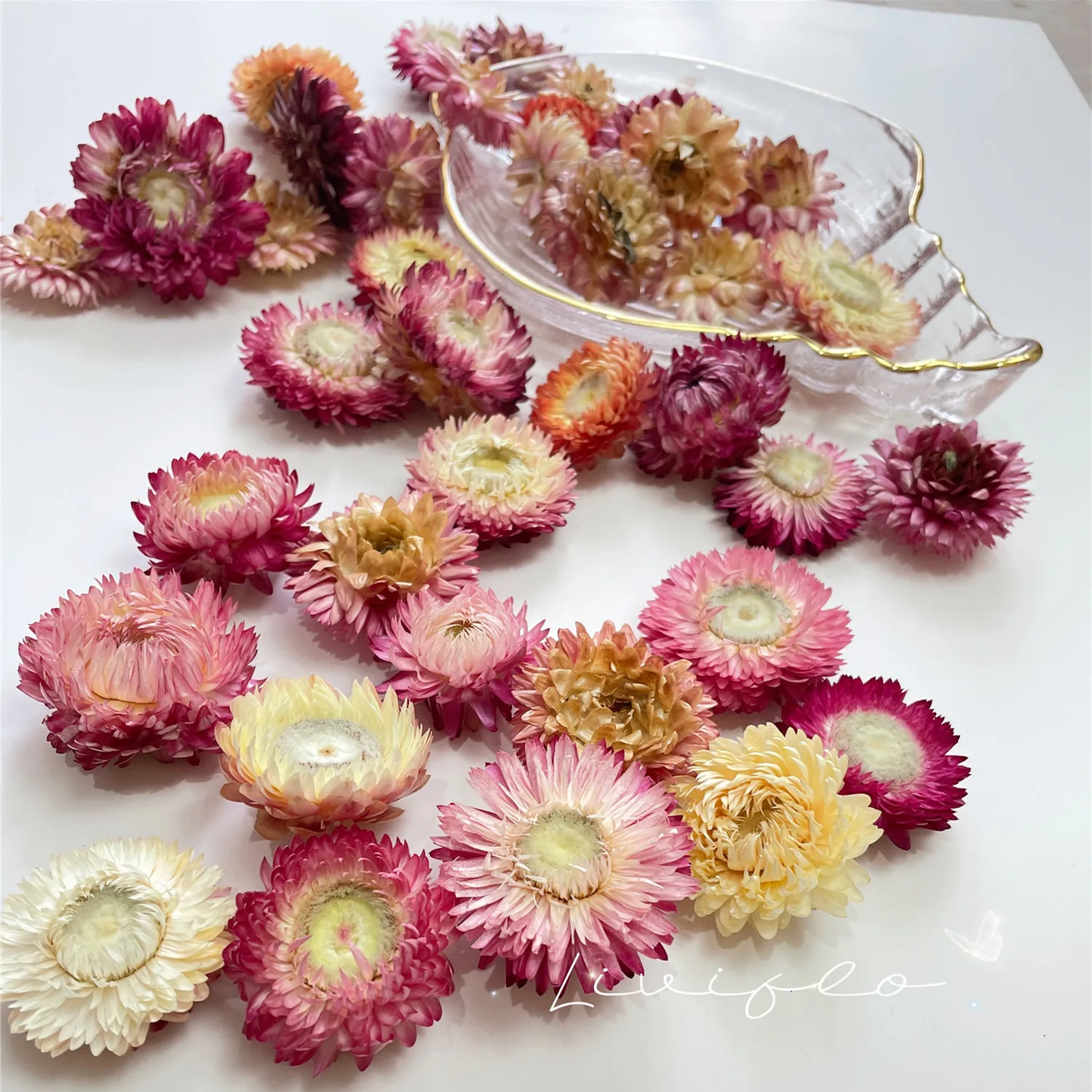 

140pcs Dry Straw Chrysanthemum Heads Decorative Daisy Dried Natural Sunflower Diy Crafts Epoxy Resin Candle Decor Wedding Party