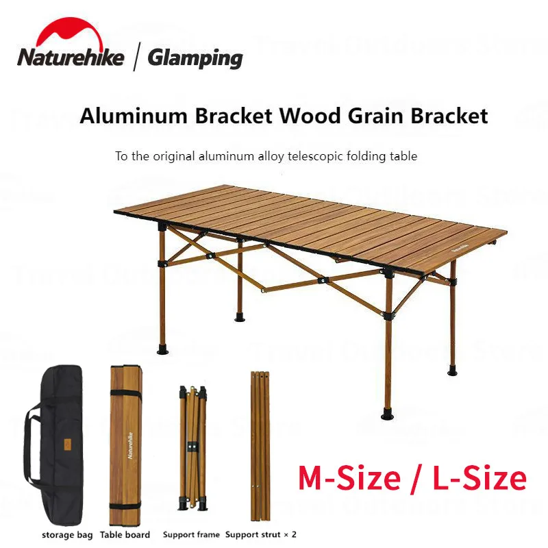 

Портативный Выдвижной Стол для кемпинга Naturehike, алюминиевый сплав, подшипник 30 кг, 2 размера, для сада, пикника, вечевечерние НКИ