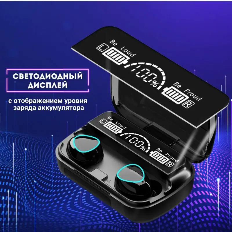 Беспроводные наушники с микрофоном TWS F-9 спортивные | OPTOSHA Электроника