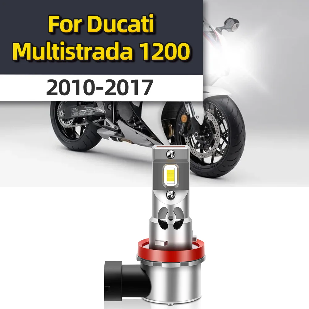 Мотоциклетная лампа H11 H8 для передней фары 6000 лм 1200 K Ducati Multistrada 2010 2017- комплект