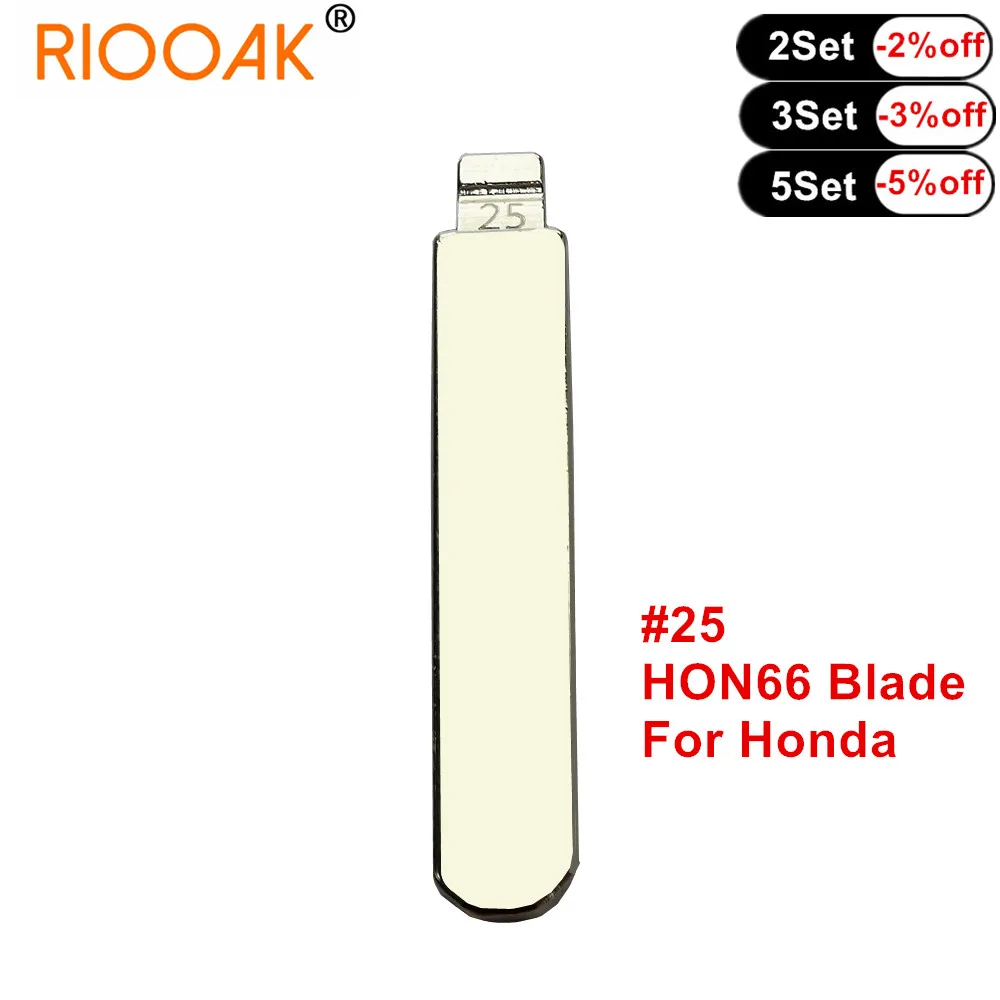 

10pcs Uncut Replacement Metal Blank Car Key Blade #25 HON66 For Honda Civic Accord CR-V XR-V City HRV Venzel Jade