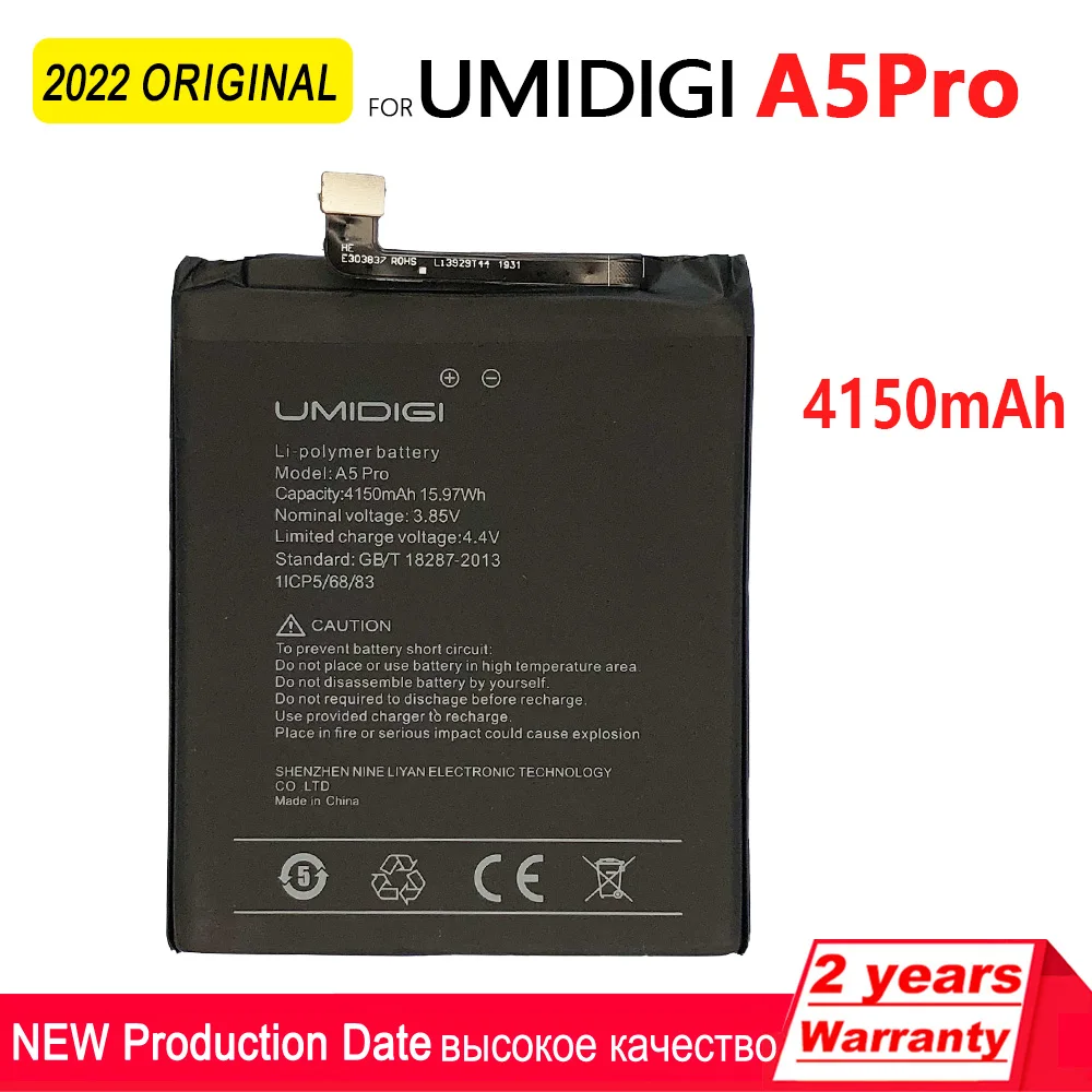 

100% Original 4150mAh Replacement Phone Battery For UMI Umidigi A5 A5 Pro High quality Batteria Batteries With Tracking Number