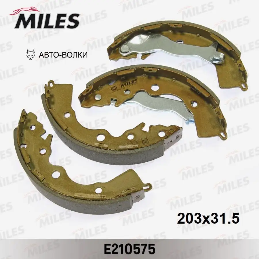 MILES E210575 Колодки тормозные барабанные HYUNDAI ACCENT 1.4-1.6 05-/KIA RIO II 05- (TRW GS8766)