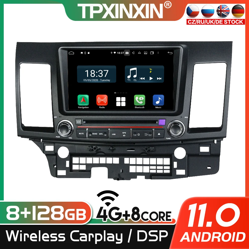 

8+128GB Android 11 Car DVD Multimedia Player For MITSUBISHI LANCER 2006 - 2018 8 Inch 2DIN 3G/4G GPS Radio Video Stereo HeadUnit