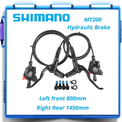 Оригинальный гидравлический дисковый тормозной суппорт SHIMANO MT200, Ручной штатив для горного велосипеда, левая и передняя сторона 800 мм, права...