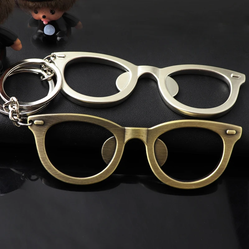 

Creative Glasses Shape Bottle Opener Keychain Portable Metal Beer Opener