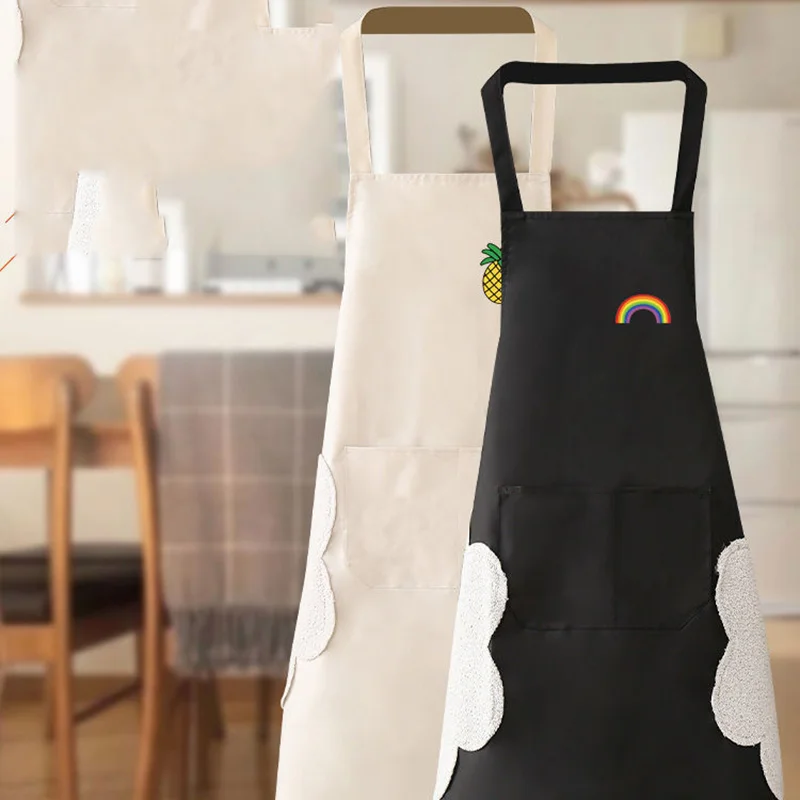 

Apron Kitchen Household Waterproof Breathable Oil-proof Artifact Unisex Can Wipe Hands Cooking Coveralls Good Things At Home