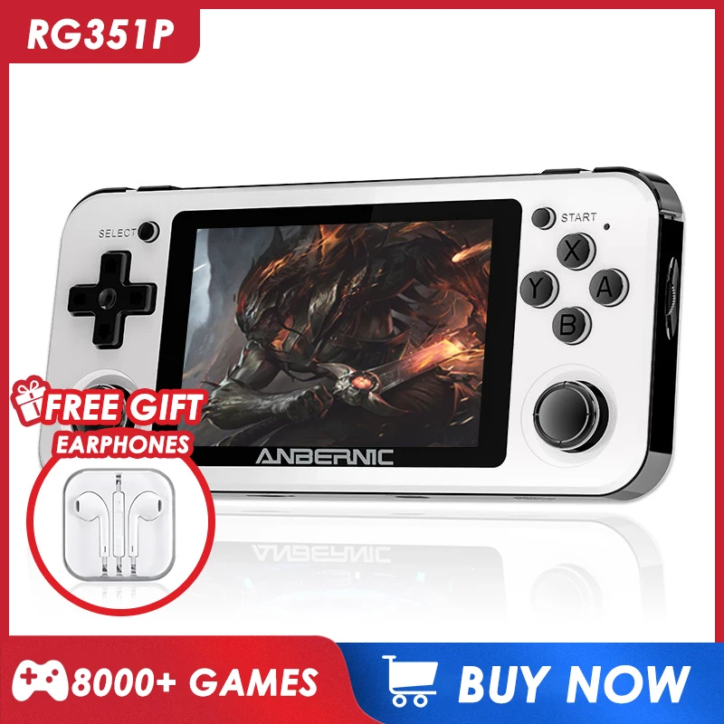 ANBERNIC RG351P Retro Game Console Open Source Linux System 3.5 inch IPS Screen Portable Handheld Game Console Gaming Emulator