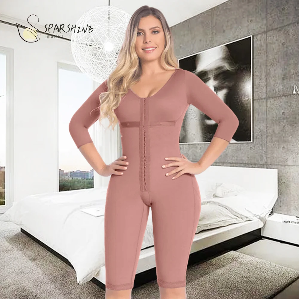 Women's shapewear with sleeves and bra shaper women tummy control waist shaper fesses push up femme full body shapewear