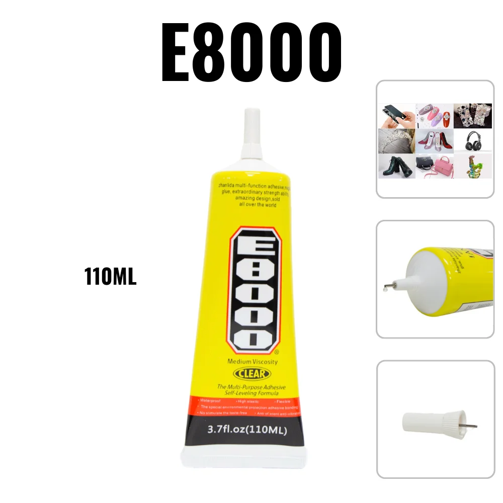 

110ML E8000 Clear Contact Adhesive Toys Diamond Flower Ornaments Handicrafts Glue