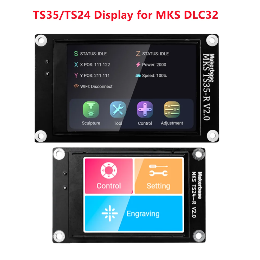 

CNC Laser Engraving Machine Offline Control Makerbase MKS TS24/TS35-R LCD Touch Screen For MKS DLC32 V2.1 Motherboard ESP32 Wifi