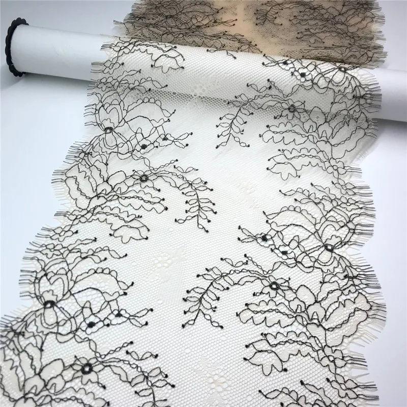 Skin Grid Eyelash Chantilly Lace Trim DIY Lingerie Sewing Accessories Nude French Lace Fabrics for Bra Needle Work Dress Crafts