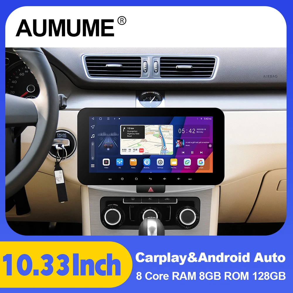 

Автомобильная Мультимедийная система, автомагнитола на Android 10, с экраном 10,33 дюйма, Wi-Fi, GPS, для Volkswagen Passat B7 B6, CC, Carplay, 4G, Volkswagen Passat
