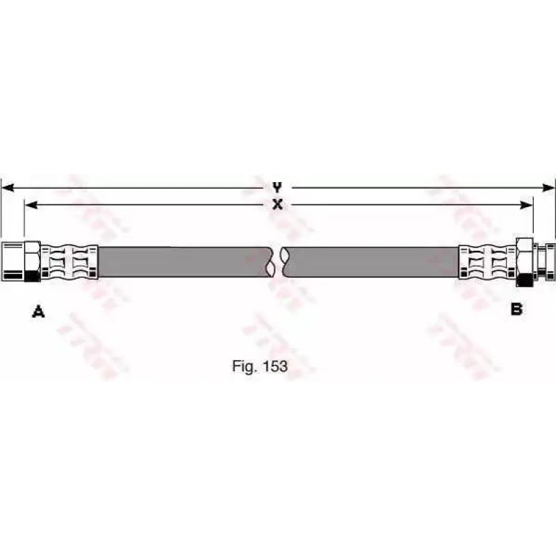 Шланг тормозной задний TRW PHA345 Тормозные шланги Запчасти