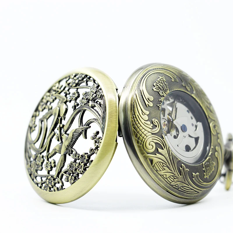 Vintage Chinoiserie Pocket Watches Mechanical Collection Personalised Charm Classic Hand Wind Fob Watch relogio masculino