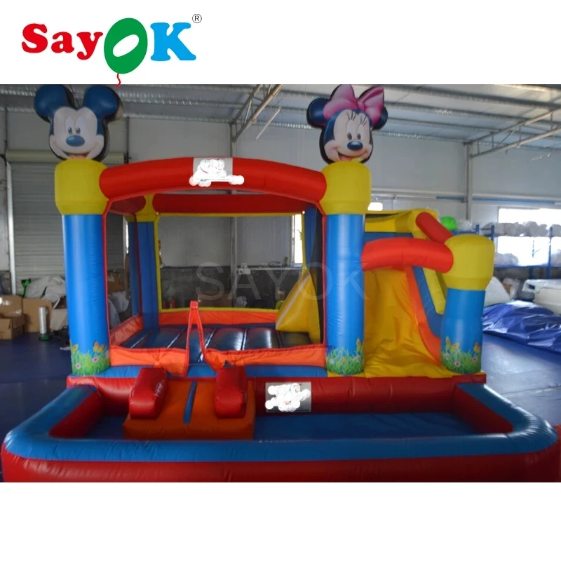 

Inflatable Bouncer Inflatable Slide Children's Bouncer 4x4x2.7m Inflatable Trampoline with Blower for Sale