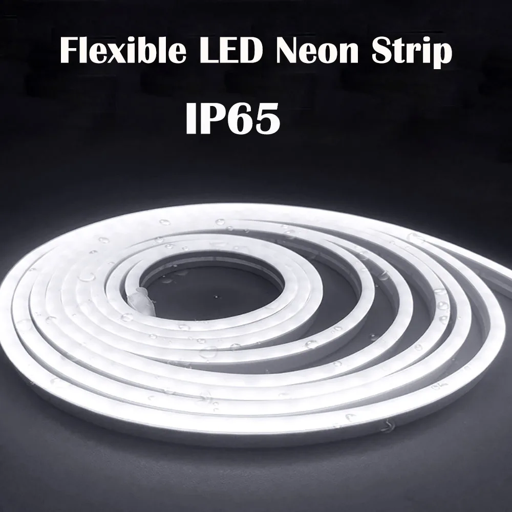 5m DC 12V Neon Light Strip With Plug Dimmable Flexible Led Neon Lights IP65 Waterproof DIY Light Bar Gameroom Party Decoration