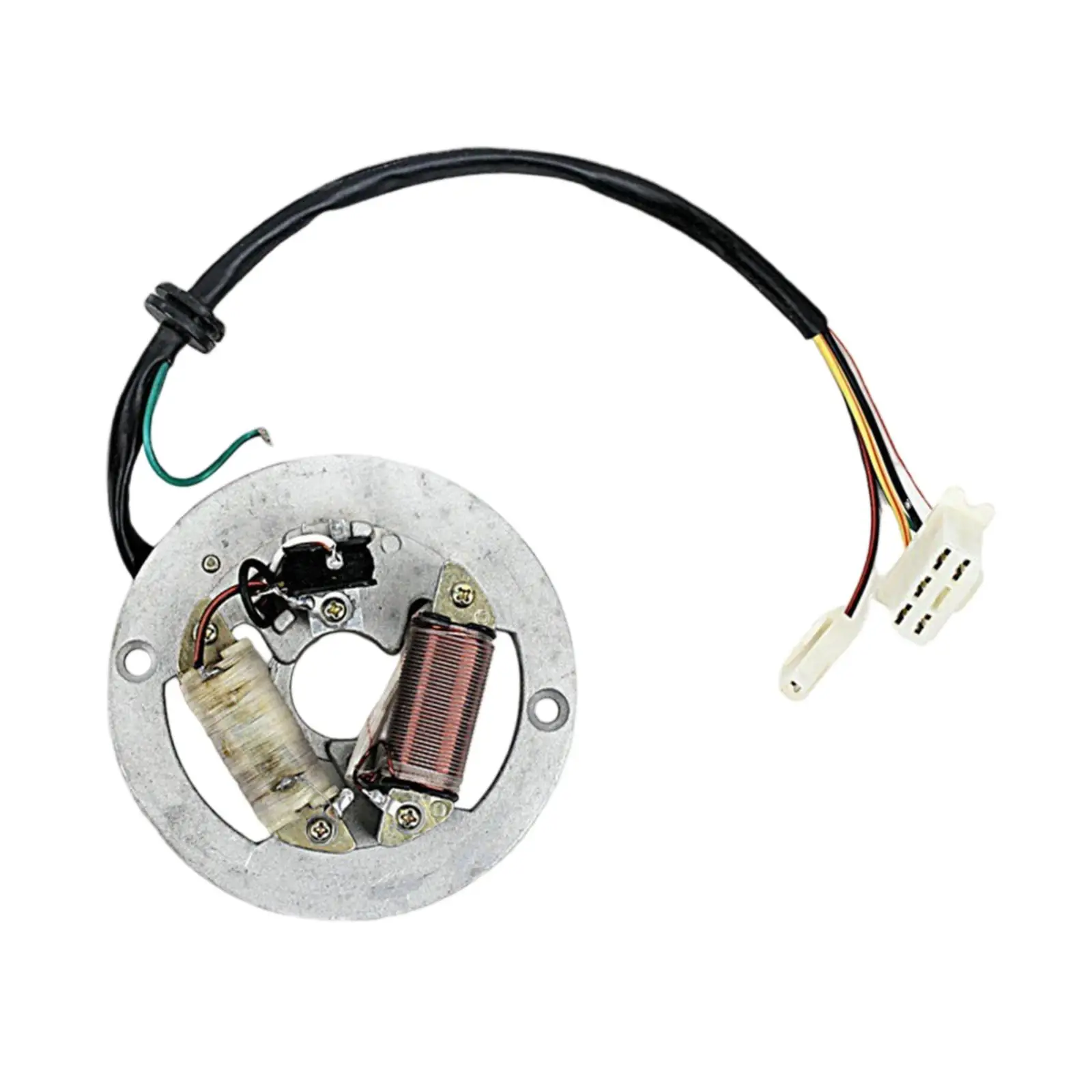 

Двойная катушка зажигания, магнитный статор, пластина, аксессуар, подходит для Yamaha PW80, мотоцикл, велосипед, магнитный статор, новый