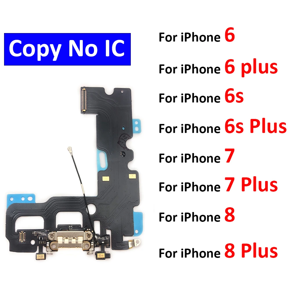 

Плата USB-порта для зарядки, гибкий кабель, соединительные детали для Iphone 6, 6S, 7, 8 Plus, микрофонный модуль