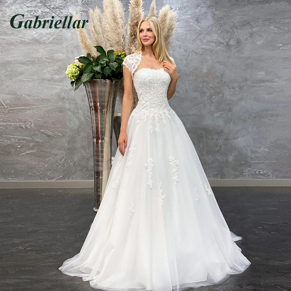 

Gabriellar Exquisite Wedding Bridal Gowns Sweetheart Appliques Crystal A-line Wedding Dress Vestido De Noiva Customer Made