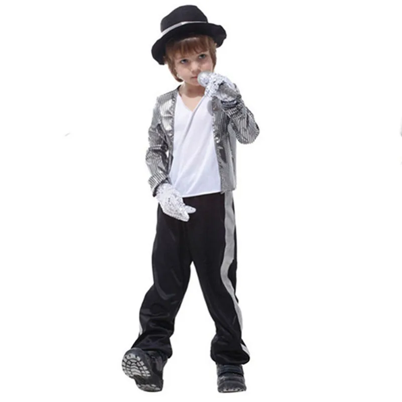 Костюм Майкла Джексона Билли Джин для мальчика Рождественский костюм в стиле