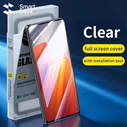 Filme Protetor SmartDevil com Cobertura Completa para VIVO iQOO Neo 9 vidro temperado HD proteção de impressão digital transparente para iQOO Neo 9 Pro 10