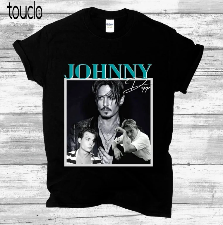 Johnny Depp Shirt, Justice For Johnny Shirt, Signature T Shirt Black Cotton Tee