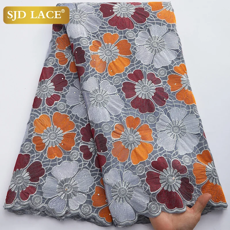 SJD кружева швейцарская вуаль в Швейцарии 2022 красная женская красивая хлопковая