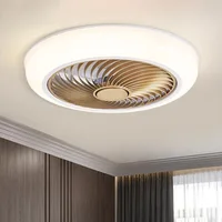 Multiple Color Living Room Fans Light For Low Floor 45CM Small Ceiling Fans Smart APP + Remote Control Dimming Light Fans