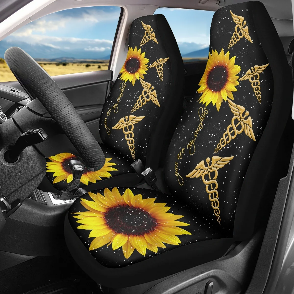 

EMT EMS Paramedics Nurseing Design Car Front Seat Covers for Woman Men Easy Installation Vehicle Clean Protector Hot Sales 2023