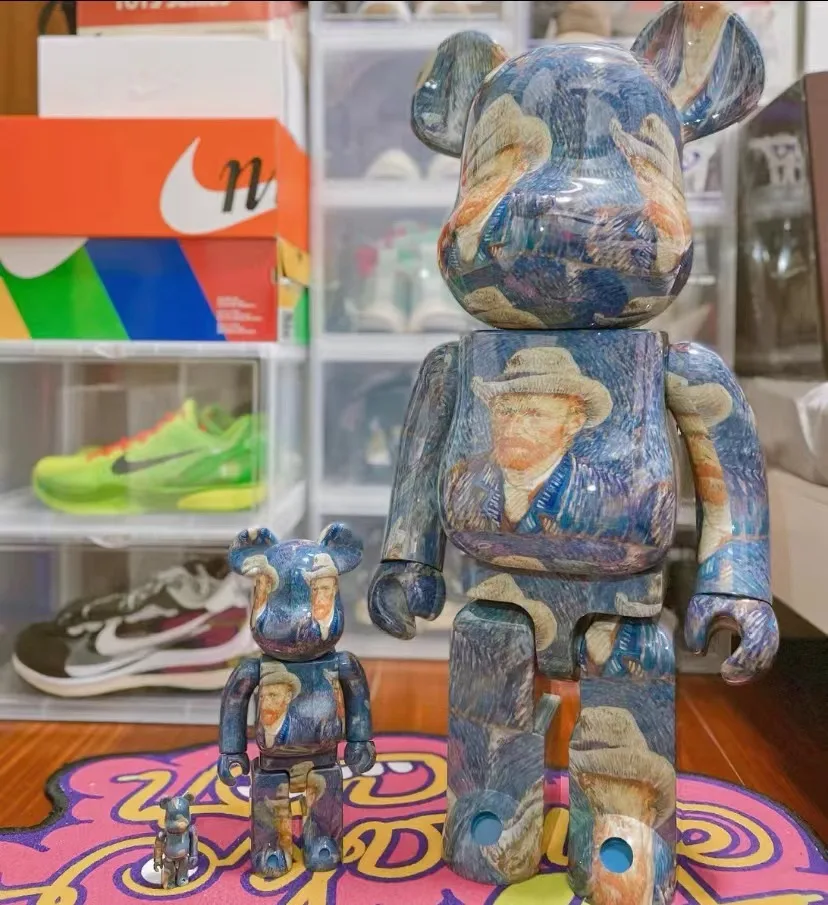 

Bearbrick 400 28cm Oil Painting Splashing Ink Series Limited Collection Trendy Fashion Ornaments Collection Toys